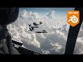 Animating F-35 jets in Blender