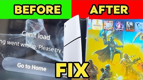How To Fix PS5 Can