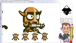 Inkscape Tutorial - Game Art Creation - 'Setting up key poses'