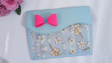 How to make file folder at home / Diy Paper file folder making for project /File decoration idea