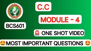 VTU 6th Sem Cloud Computing BCS601 | Module 4 One Shot | Cloud Security Important Questions