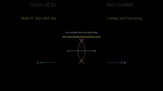 Cách vẽ đường trung trực bằng thước và compa #hinhhoc  #youtubeshorts #toan7 #duongtrungtruc