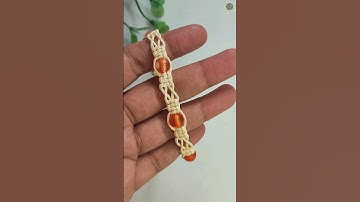 Switch Square Knot Macrame Bracelet With Beads #shorts #macramebracelet