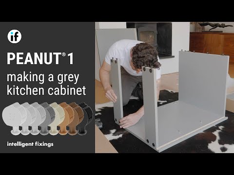 Peanut 1, the self-clamping, single component connector, is shown here making a kitchen cabinet. Simple, strong and one CNC machining process... it&#39;s the per...