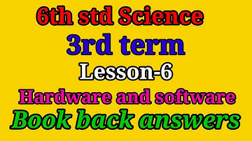 🛑6th std science third term unit-6 Hardware and Software book back qus ans 🛑 @ksracademy8827