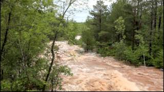 Amity Creek, Lester Park: View from 1st Bridge, Duluth Flood 2012 V1424E