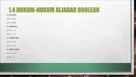 aljabar boolean