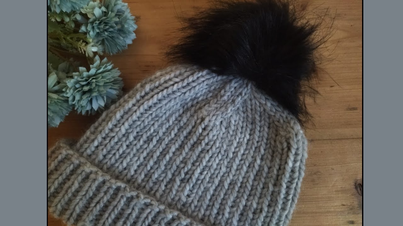 Cappello Invernale In Maglia Con Teschio – Berretto Classico Con Risvolto – San Francisco Nero, Taglia Unica