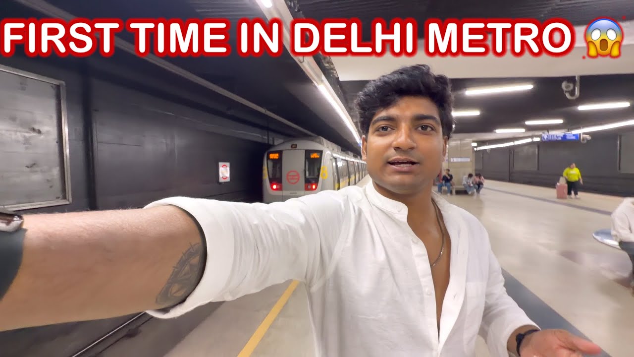 FIRST TIME IN DELHI METRO 😱