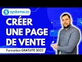 Systemeio  comment crer une page de ventecapture en 2023  formation gratuite