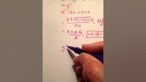 Quadratic with negative exponents