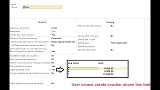 TDL training session day 14 userwise amountwise restriction