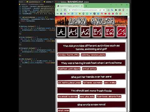 🖥️Update #Javascript Site pour apprendre l'anglais - Kevin Ozkaraca