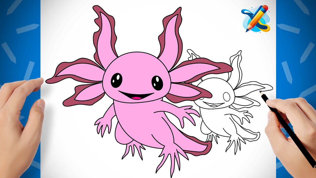 How to Draw an Axolotl Step by Step | Cute and Easy Drawing Tutorial ...