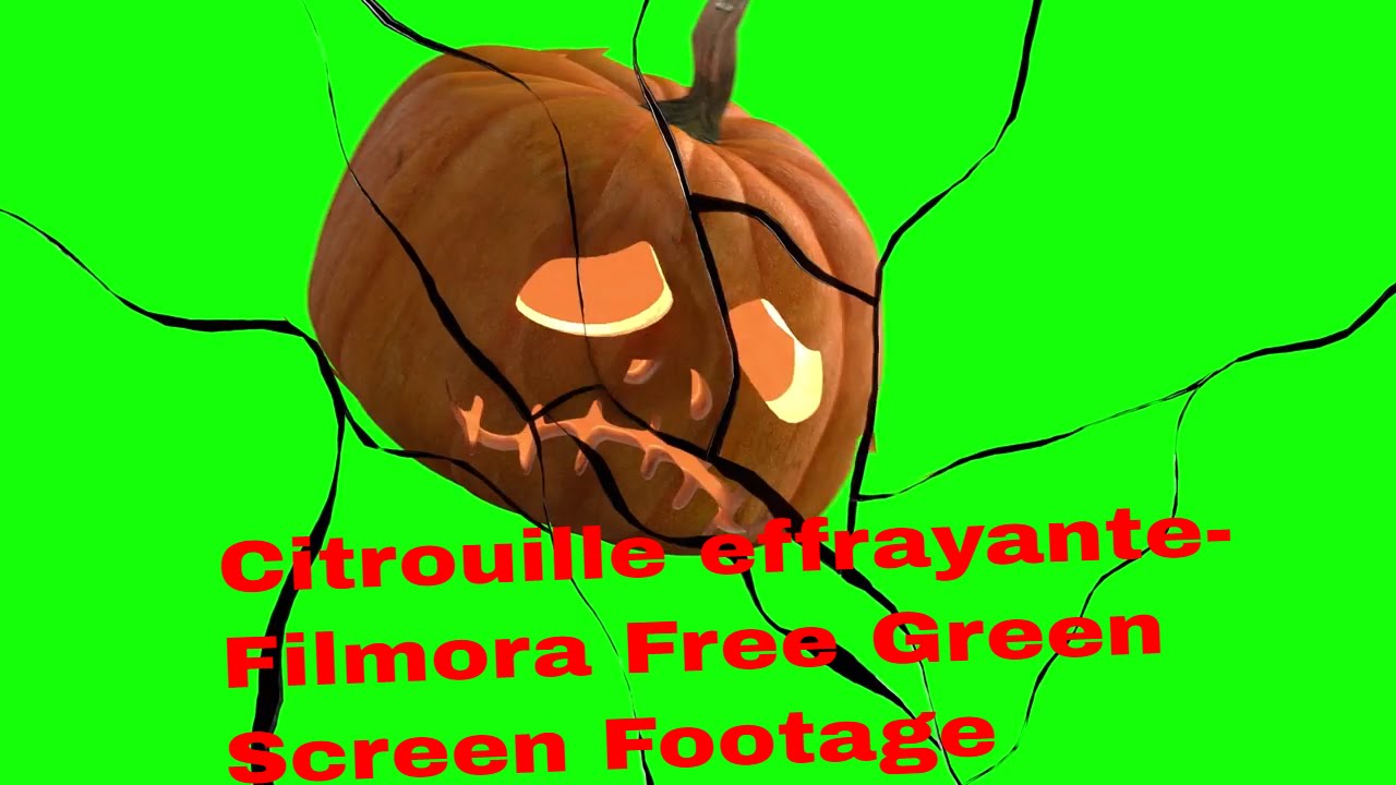 Citrouille effrayante (fond vert gratuit)- Filmora Free Green Screen Footage