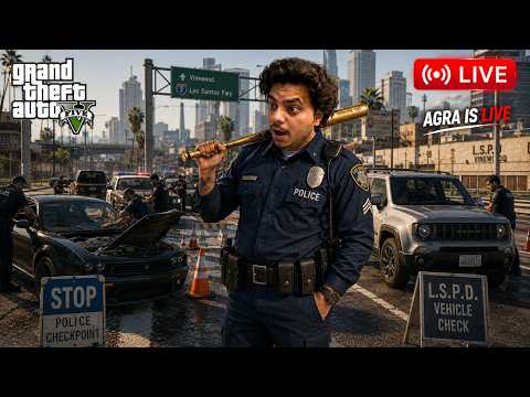 🚨 LIVE 🔴 🔥 GTA V LIVE 🔴 Kicking Every NPC I See Until I Get Arrested! 😂 | Hindi