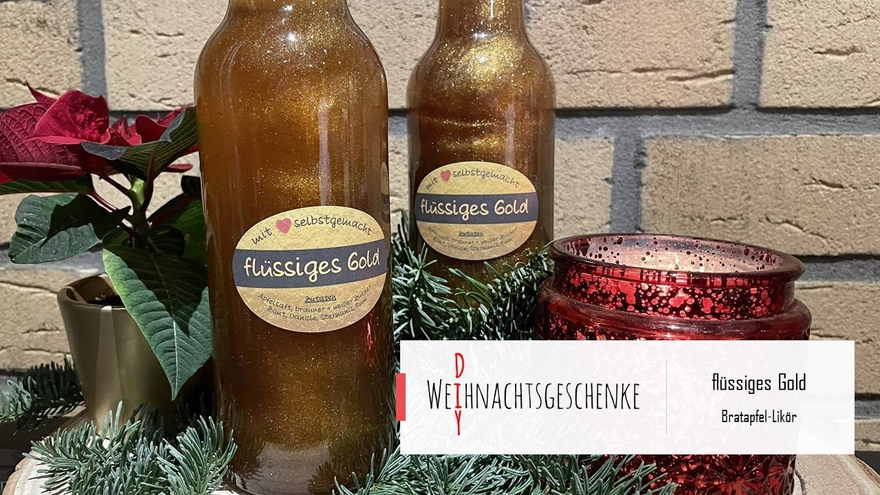 Weihnachtsreihe 2023: DIY - Likör | Wie man flüssiges Gold herstellen kann | Bratapfellikör