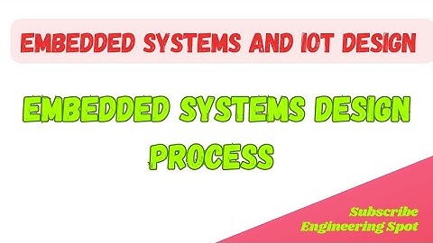Embedded Systems Design Process #ESIOT #engineeringspot