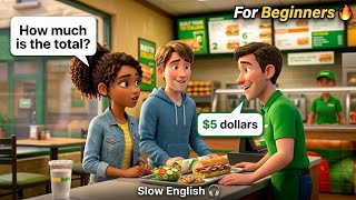 🥪 How to Order Food at Subway in English | Slow and Easy English for Beginners 🎧