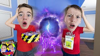 Portal Trouble! Chase and Shawn Have HUGE Heads When Time Machine Malfunctions! | Tiny Circuits!