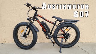 AOSTIRMOTOR S07-B Fat Tire Electric Bike Review 🚲