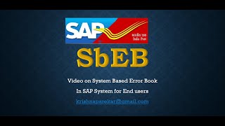 System Based Error Book in CSI mail office India post