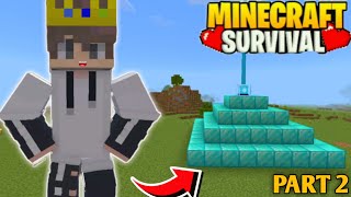 Finally I Complete My Diamond Beacon 🤩 In My Survival World || Minecraft Pe Survival Series #11