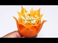 Vegetable Carving: Beautiful Carrot Flower Carving Garnish