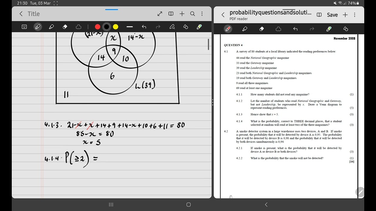 VENN DIAGRAMS GRADE 11/12 