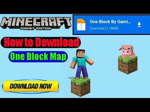 How to Download One Block Map for Minecraft Pocket Edition In Hindi ...