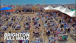 BRIGHTON, ENGLAND 🇬🇧 Full walking tour - City centre and seaside on a bank holiday weekend 🏖