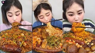 ASMR Eating Spicy Noodles Mukbang Big Bites | Chinese Food Mukbang ASMR 중국먹방 | Asmr Eating Video