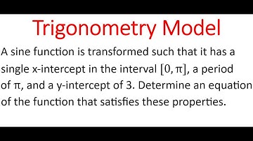Writing Trigonometry Model Equation Using Sin Function