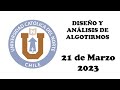 Reunión 21/3 Diseño y Análisis de Algoritmos 2023-1