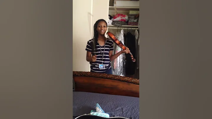My child playing a violin