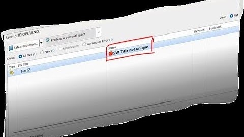 3DEXPERIENCE SOLIDWORKS—Title is Not Unique