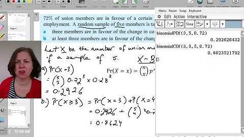 Year 12 Probability: Using CAS to solve Binomial Distribution problems