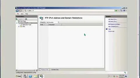 How to deny specific IP addresses to an FTP site in IIS on a Windows 2008 R2 server