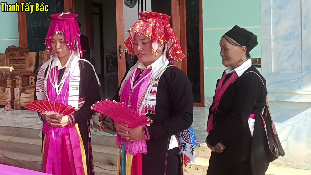 Hát ảy già làng, đám Cưới Dao Tuyển, cô dâu Thanh Hậu chú rể Văn Yên, tại thôn Cốc Đào xã Bảo nhai 