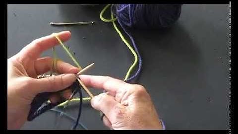 Tutorials for Stranded Colorwork -  adding in new color using a knot