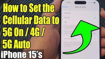 iPhone 15/15 Pro Max: How to Set the Cellular Data to 5G On/4G/5G Auto