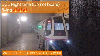 (CCL nightime flying)[SMRT] C830C 856 and 857 CCL at CC13/NE12 Serangoon 
