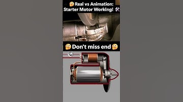 👀Starter Motor|Animation|Real Video #trendingshorts #engineering #automobile #engine #motor #shorts