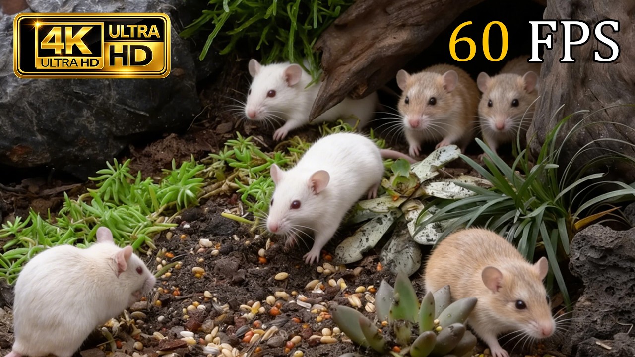 CAT TV 😺 [NO ADS] Busy Mixed Rodent Colony: Mice, Gerbils & Hamsters ...