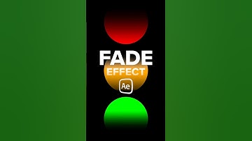 Fade Effect - After Effects Tutorial in 60 Seconds