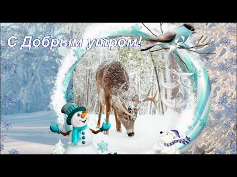 С добрым зимним утром и хорошим днем! Музыкальная открытка с добрым утром!