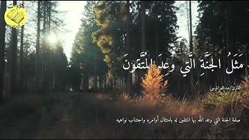 تلاوة الـقارئ: عبدالله الموسى | مَثَلُ الجَنَّةِ الَّتي وُعِدَ المُتَّقونَ ⛅️✨