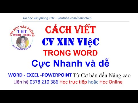 #1 Cách viết CV xin việc trong Word cực nhanh và dễ Mới Nhất 1 #1 Cách viết CV xin việc trong Word cực nhanh và dễ Mới Nhất
