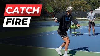 3 simple cues to CATCH FIRE with your forehand #tennis
