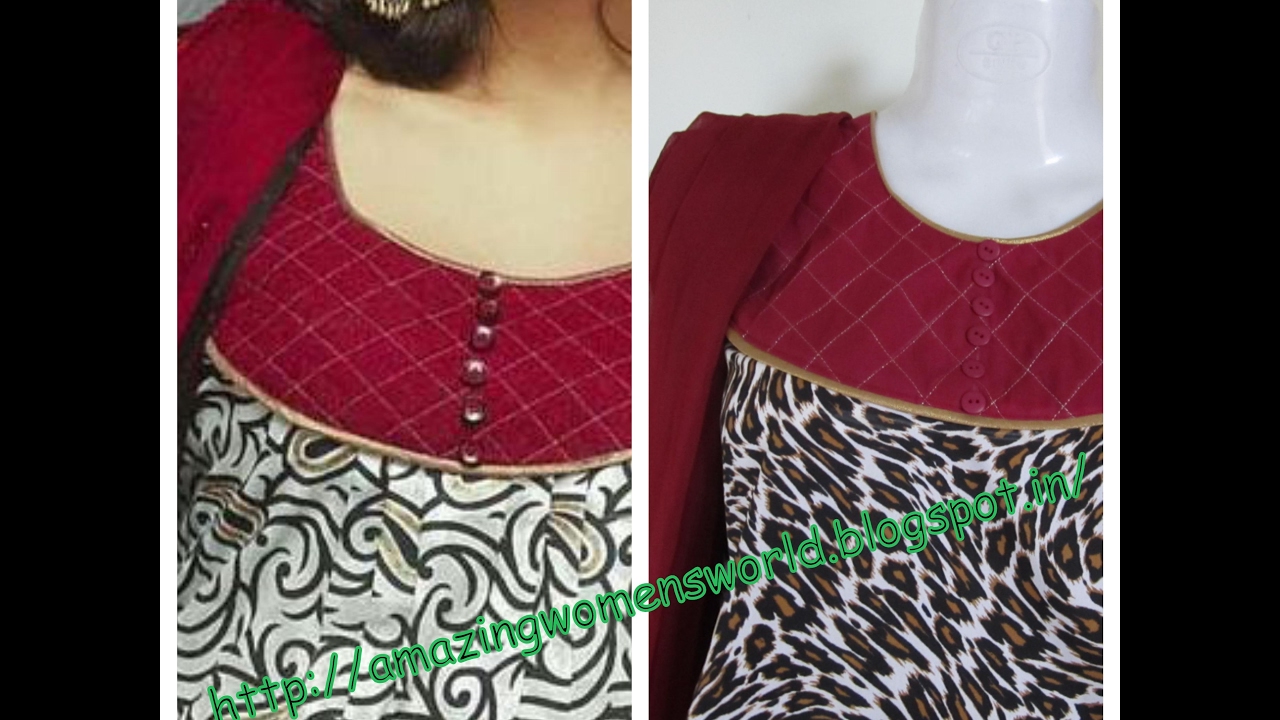 Trendy and Beautiful Patch Work Neck Design Cutting and Stitching ||  Stylish Neck for Kurti/Suit - YouTube